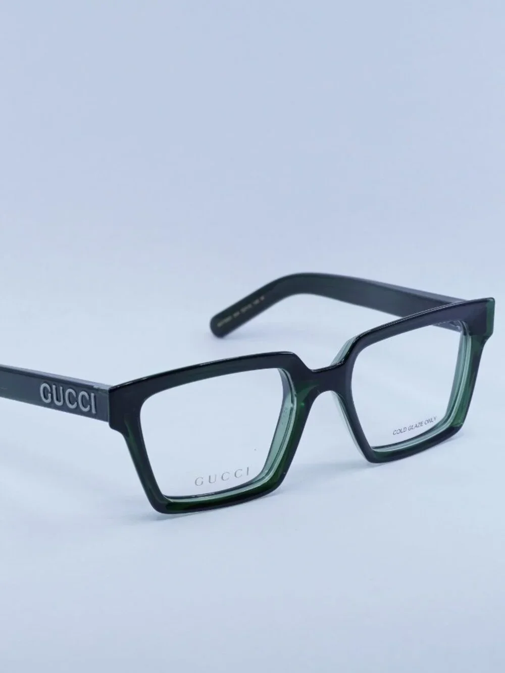 Gucci GG1725O 004 Eyeglasses Green 52mm Square Frame